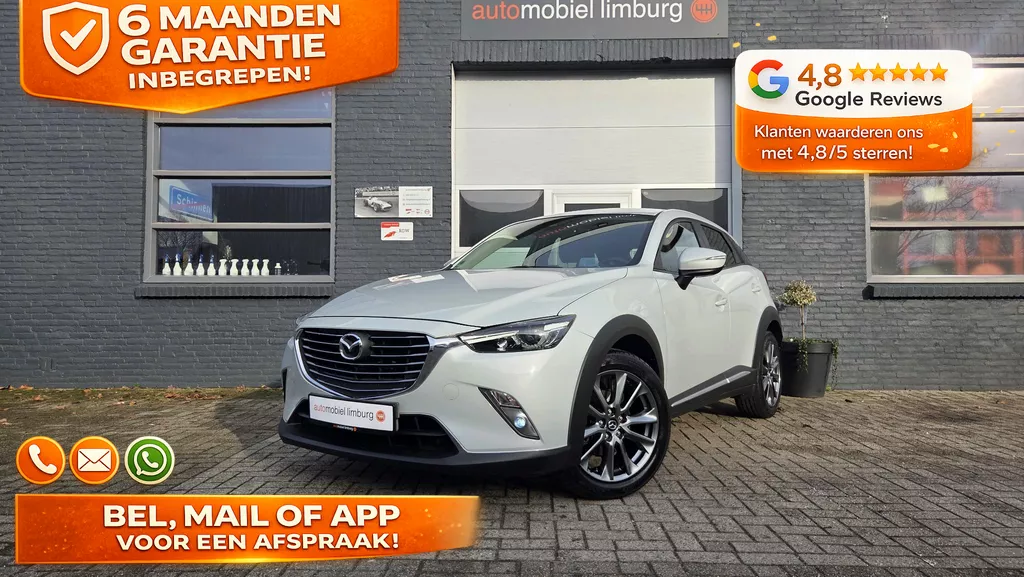 Mazda CX-3 2.0 SkyActiv-G Kizoku Intense | KEYLESS | LED | 18" | Mondsteinwei&szlig; | VOLLEDIGE ONDERHOUDSHISTORIE