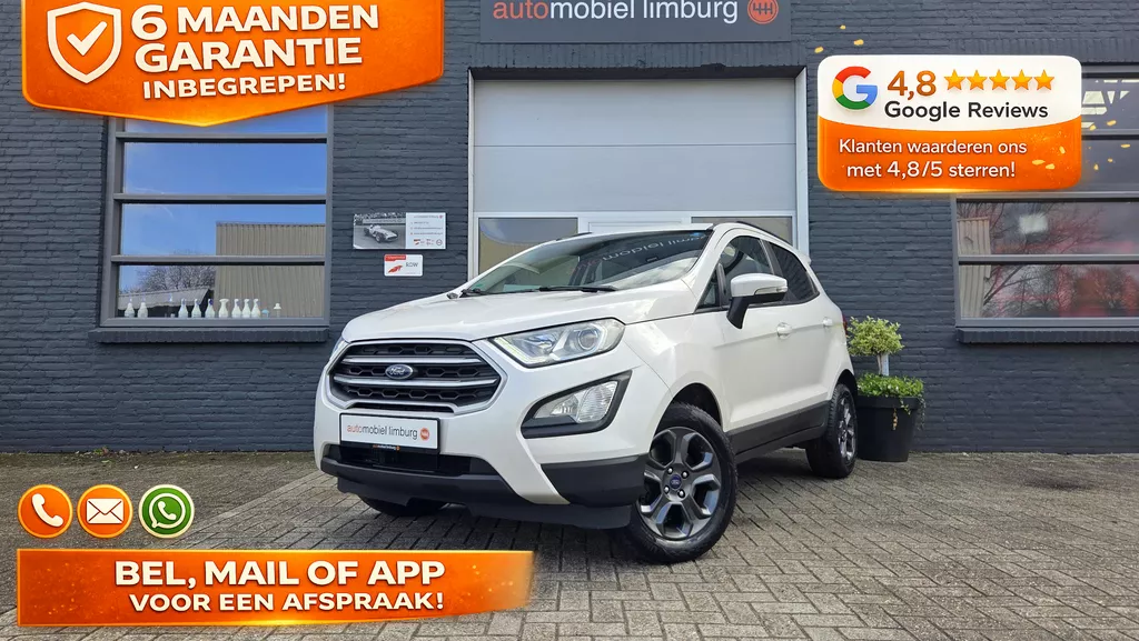 Ford EcoSport 1.0 EcoBoost Cool&amp;Connect | 'Arctisch-wit' PARELMOER | WINTERPAKKET | NAVIGATIE | 1e EIGENAAR