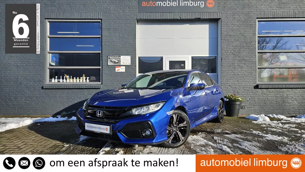 Honda Civic 1.0 i-VTEC Elegance | SPORTY BLUE | VOLLEDIGE ONDERHOUDSHISTORIE